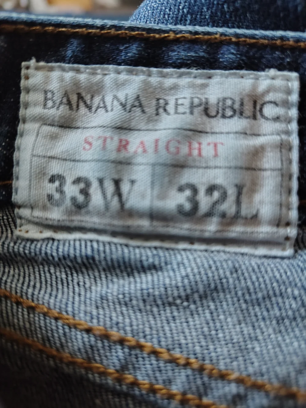 Banana Republic Men’s Slim Straight Indigo Blue Jeans